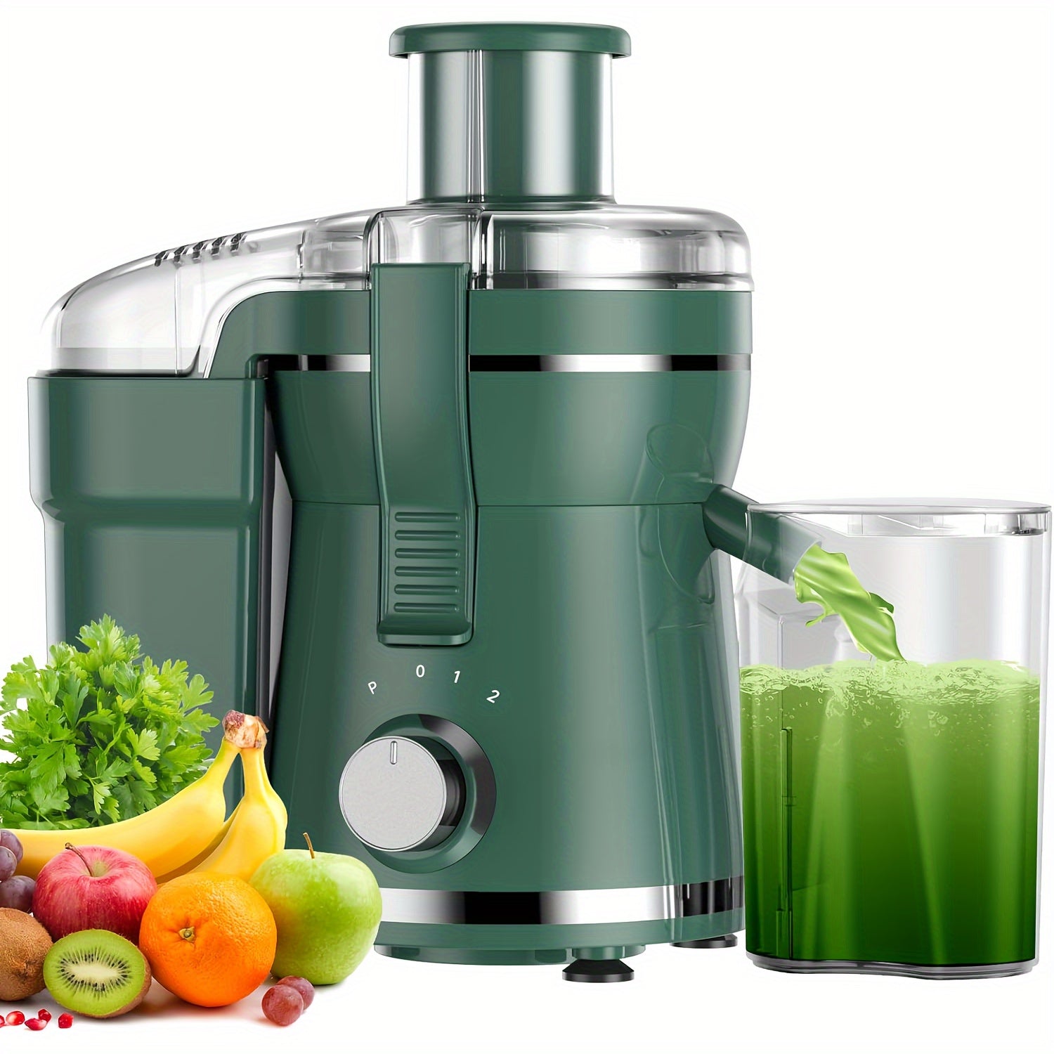 500W Centrifugal Juicer Machine, 3-Speed Fruit & Vegetable Extractor