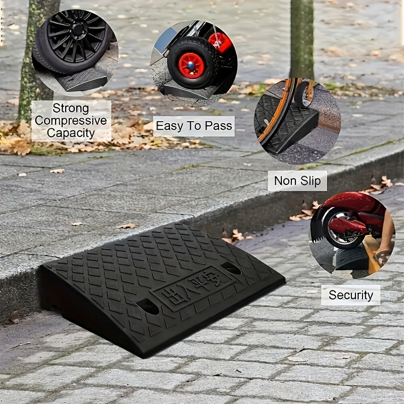 2PCS Heavy Duty Curb Ramp Portable Non-Slip Driveway Wheelchair Ramp