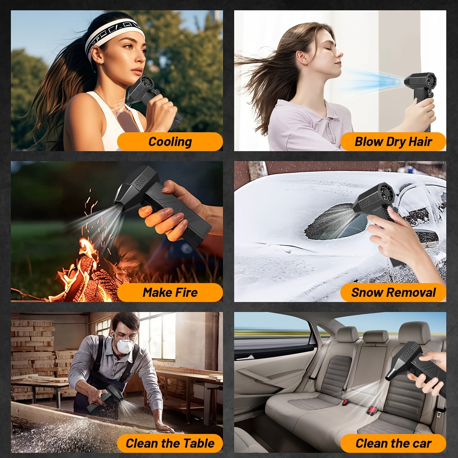 130,000 RPM Electric Air Duster Cordless Turbo Keyboard Cleaner
