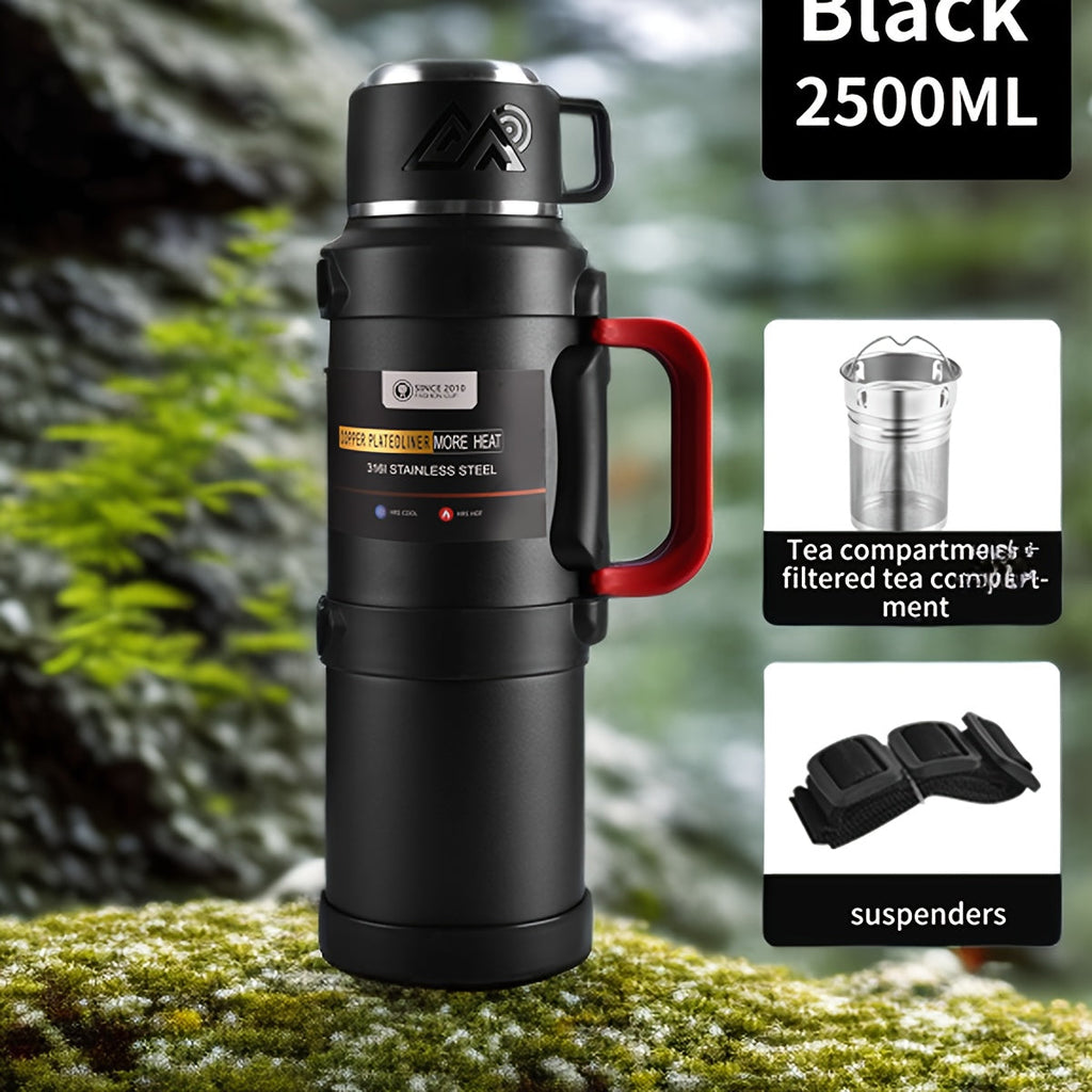 Insulated Stainless Steel Water Bottle with Handle and Tea Infuser