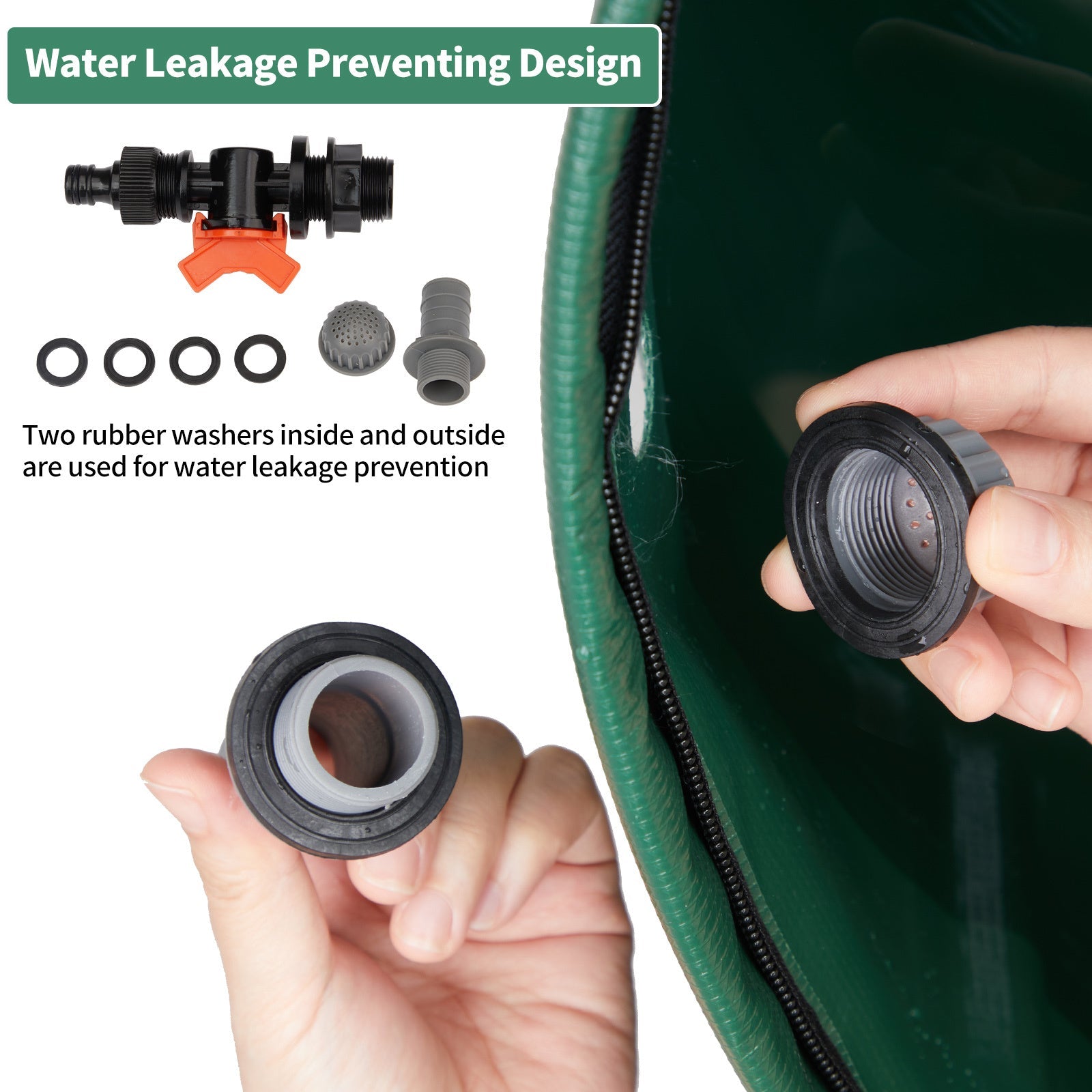 Collapsible Rain Barrel 50-200 Gallon Water Collection Tank