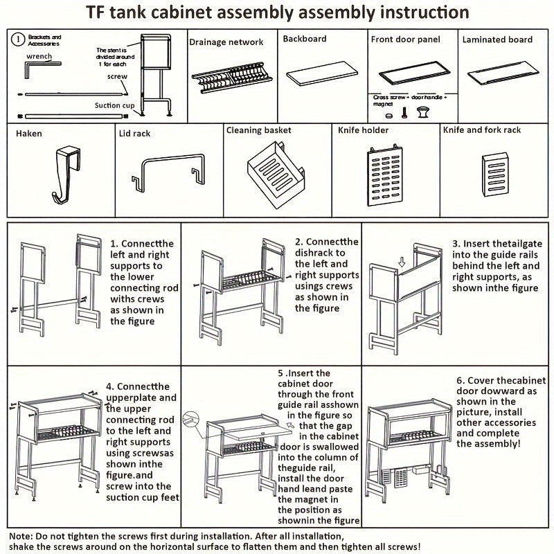 Modern Over-Sink Dish Drying Rack with Dustproof Clamshell Door