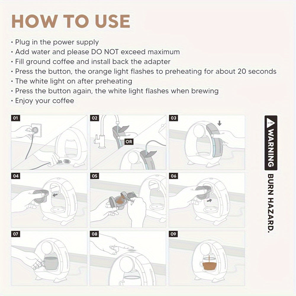 2-in-1 Single Serve Coffee Maker for K-Cup Pods and Ground Coffee