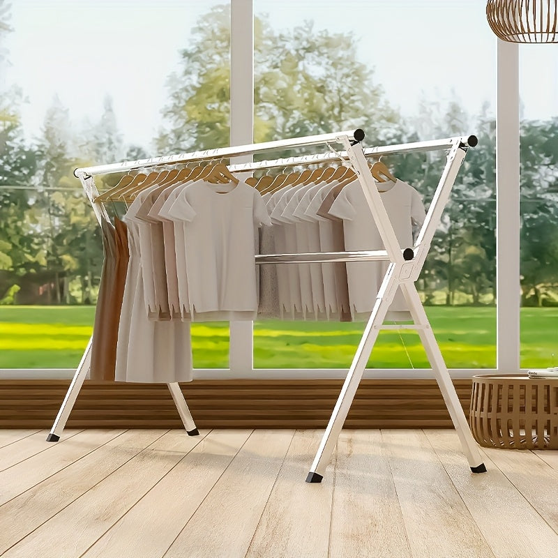 Extendable Stainless Steel Folding Laundry Drying Rack 48.4-78.7"