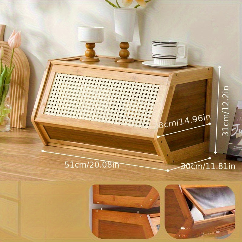 Thin Bamboo Shoe Cabinet with 3 Flip Drawers