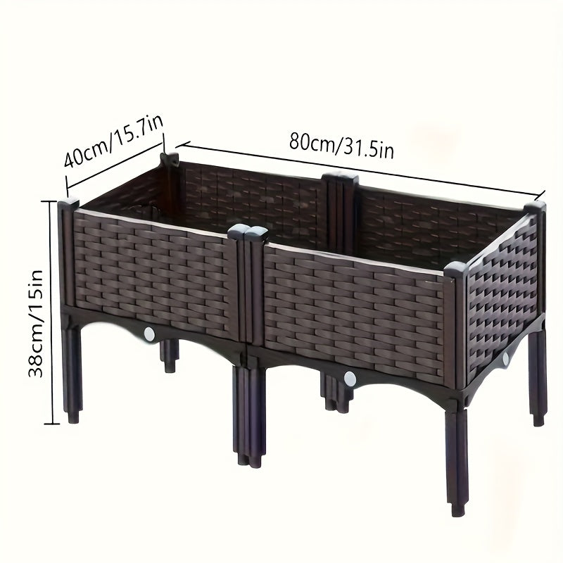 Raised Garden Bed Planter Box for Balcony Patio Vegetable Plants