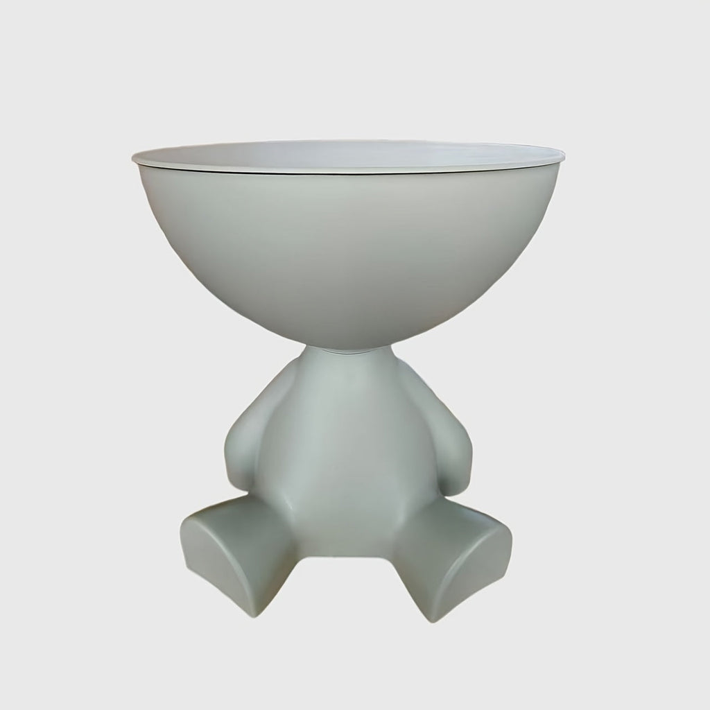 Modern Bear Side Table with Storage, Whimsical Animal Nightstand