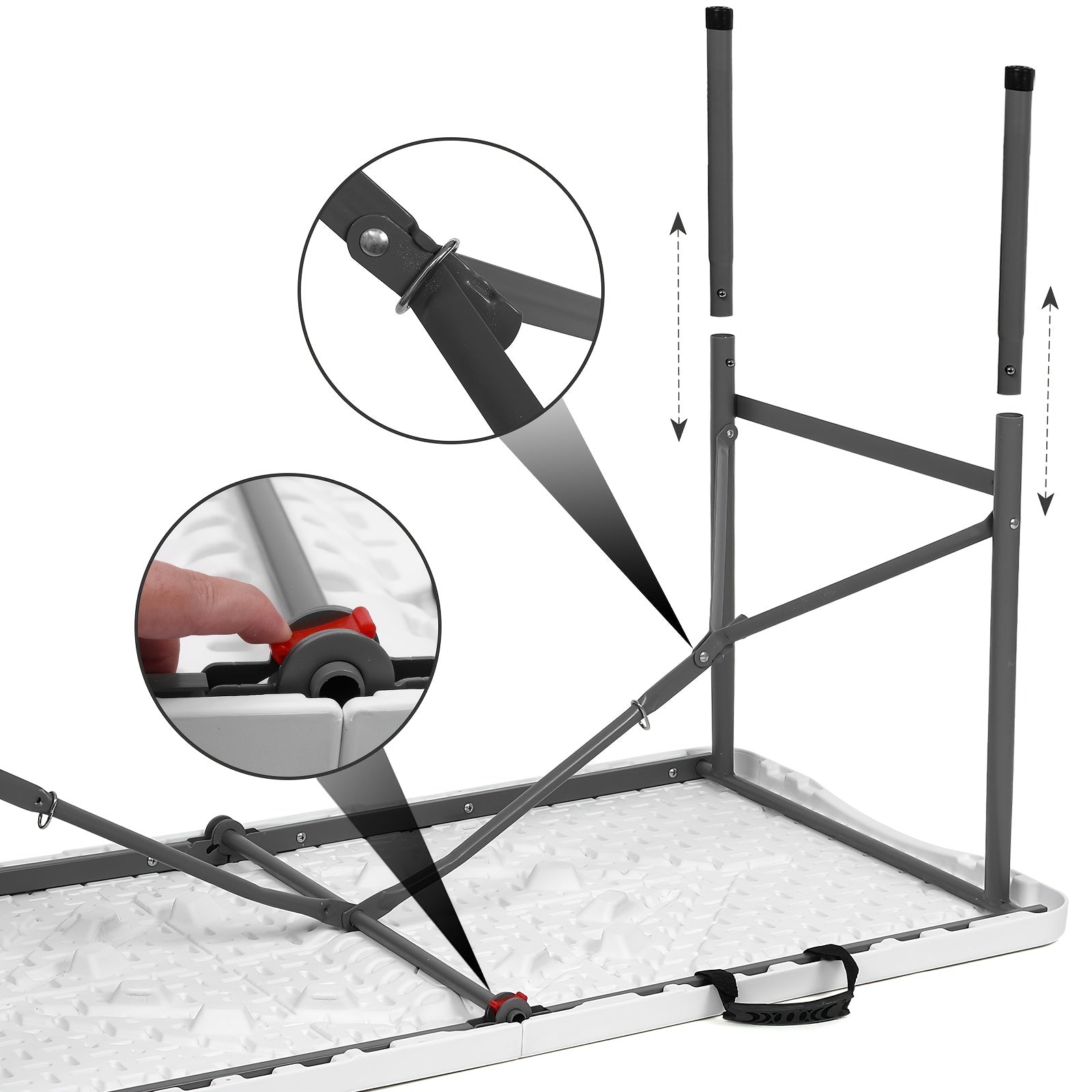 Portable Folding Table 4ft and 6ft Utility Table for Dining