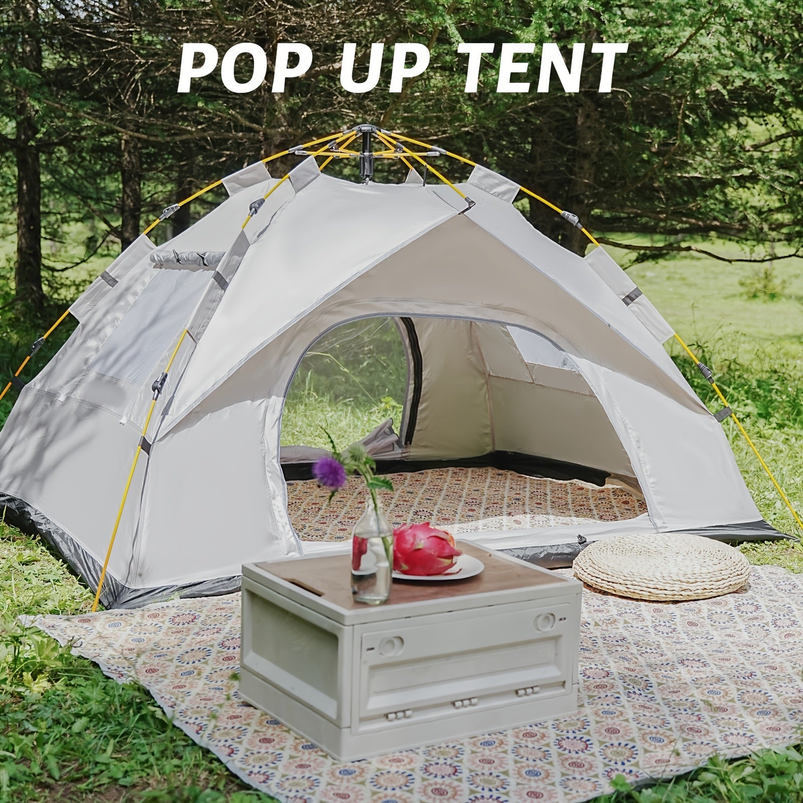 3-4 Person Instant Pop Up Camping Tent Waterproof Quick Setup