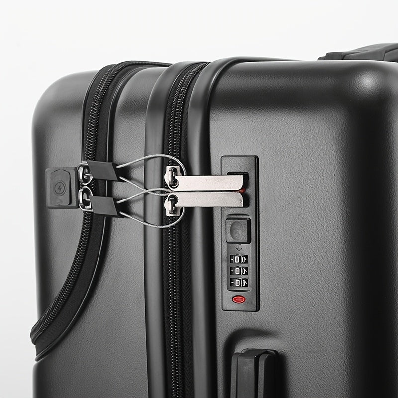 Modern Hard Shell Carry-On Suitcase with Laptop Pocket & TSA Lock