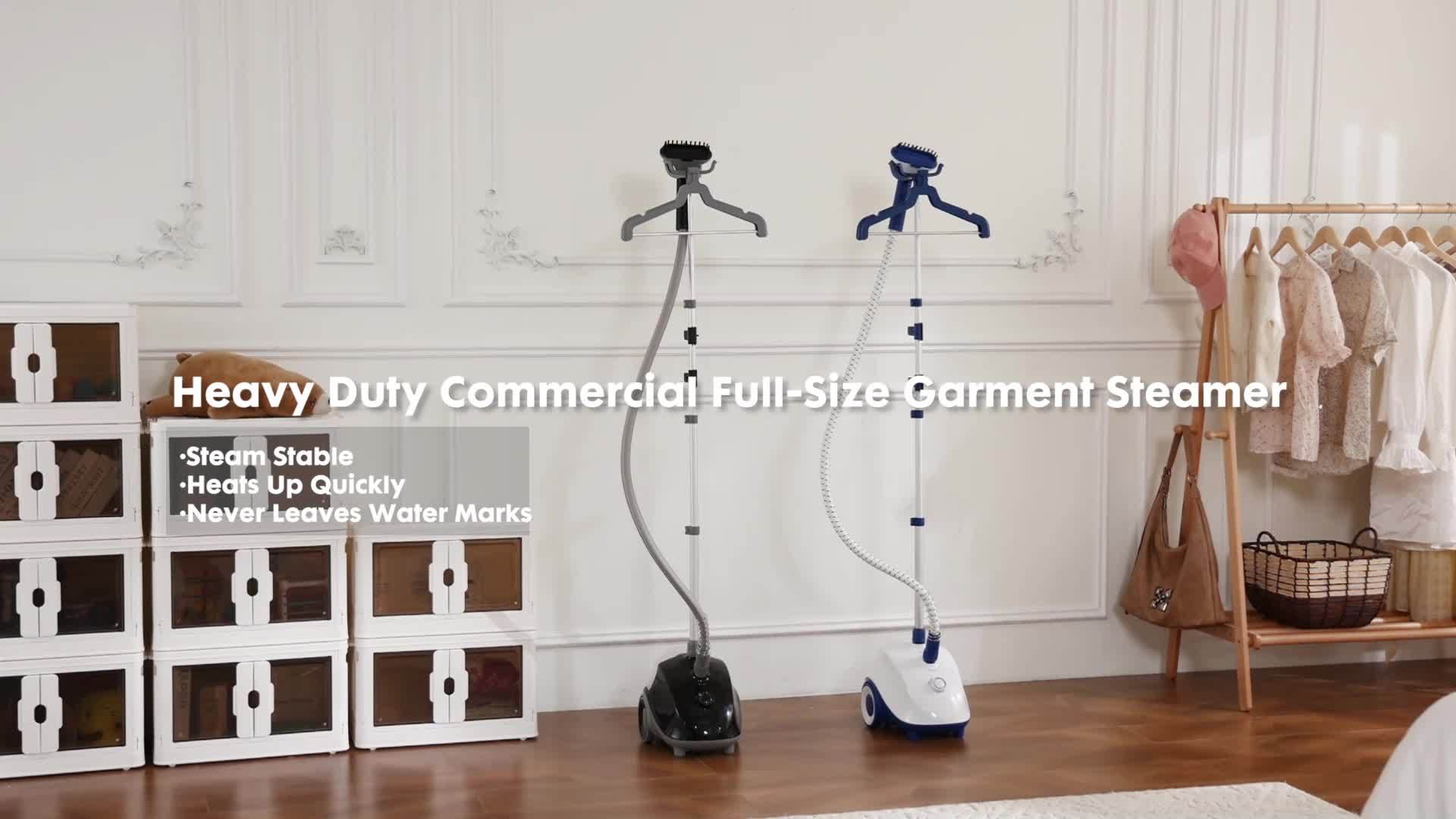 1500W Professional Garment Steamer with 1.8L Tank for All Fabrics
