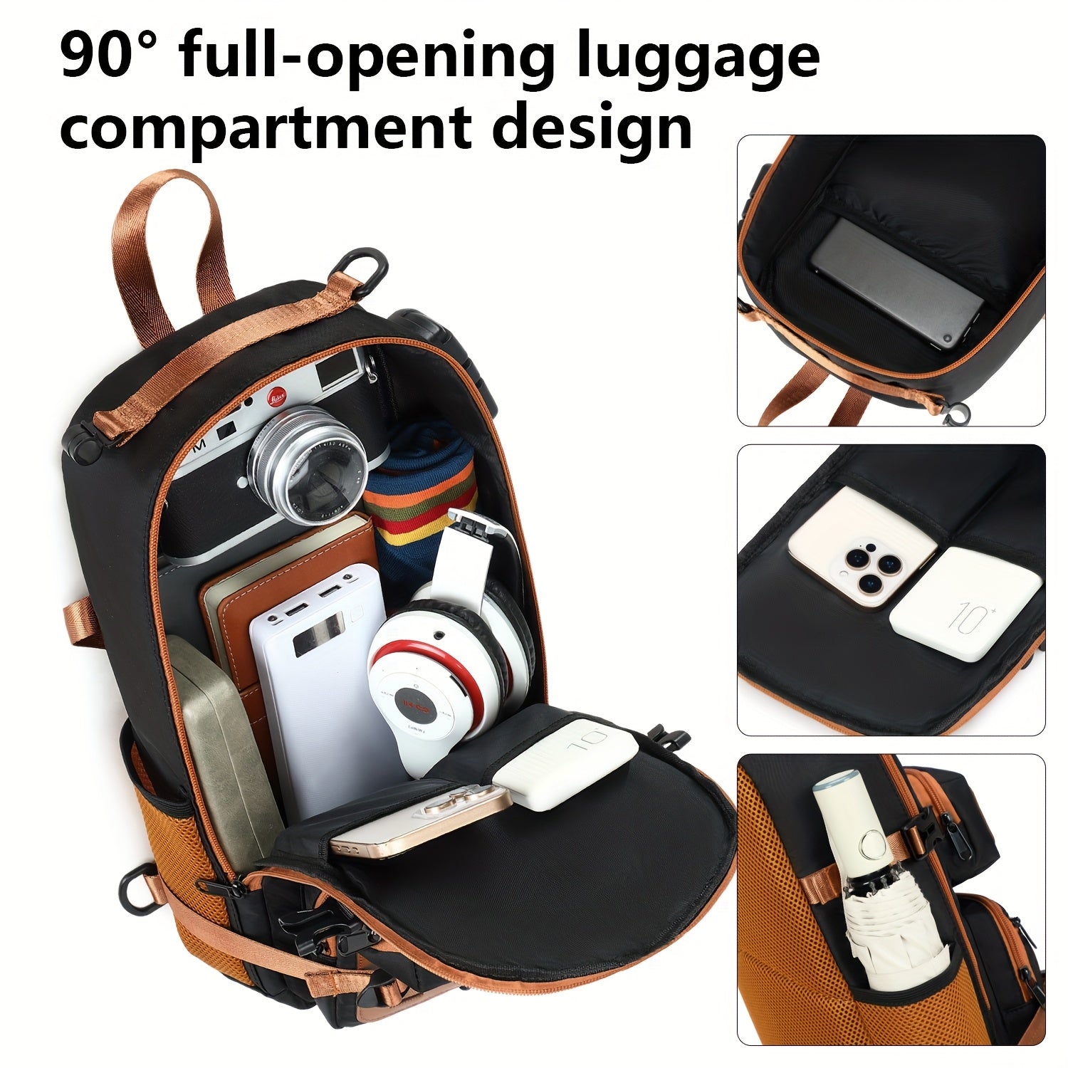 Anti-Theft Sling Bag Crossbody Chest Backpack with USB Waterproof