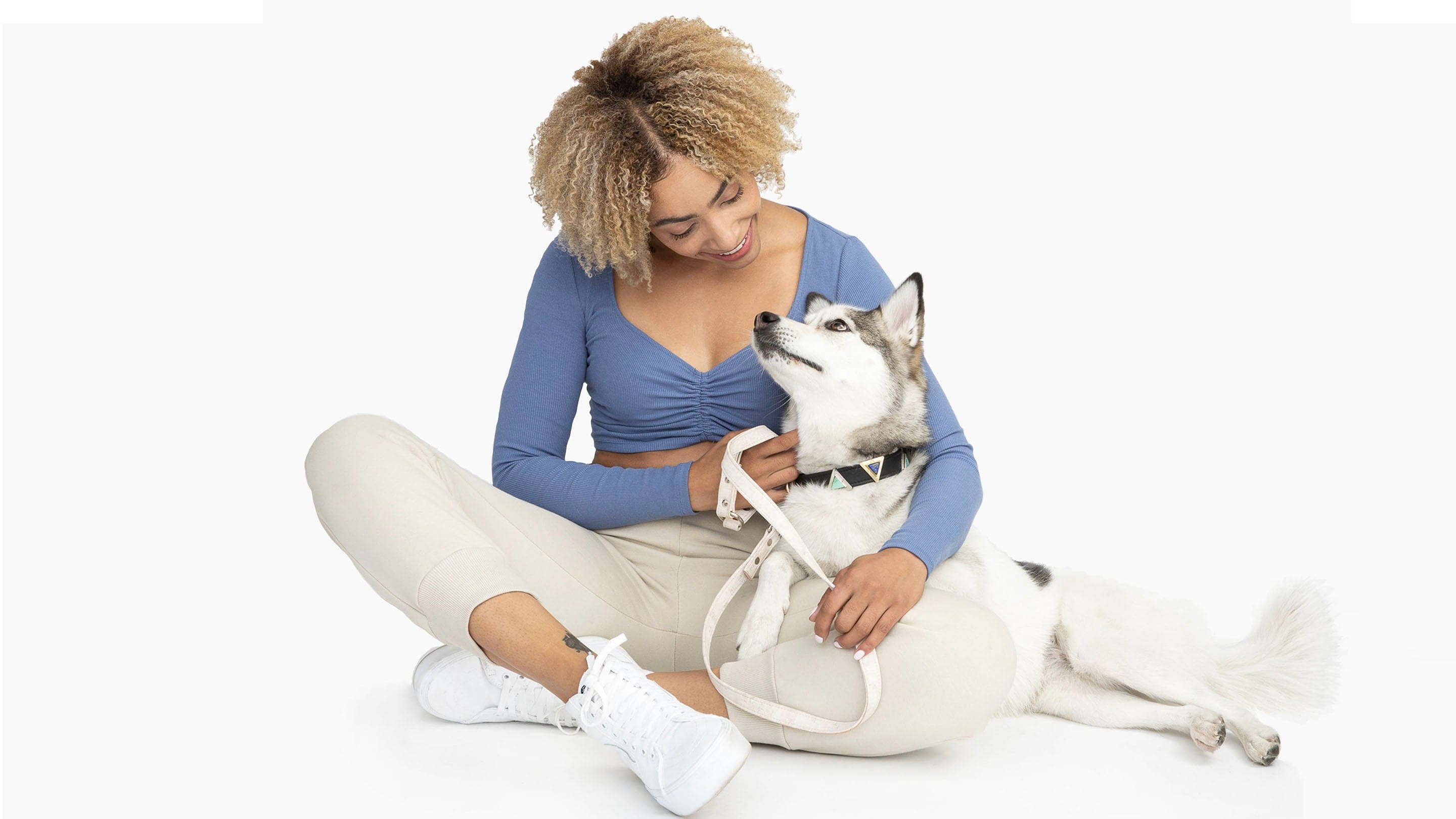 Cloud White Cork Leather Leash