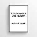 Make It Count Bathroom Poster