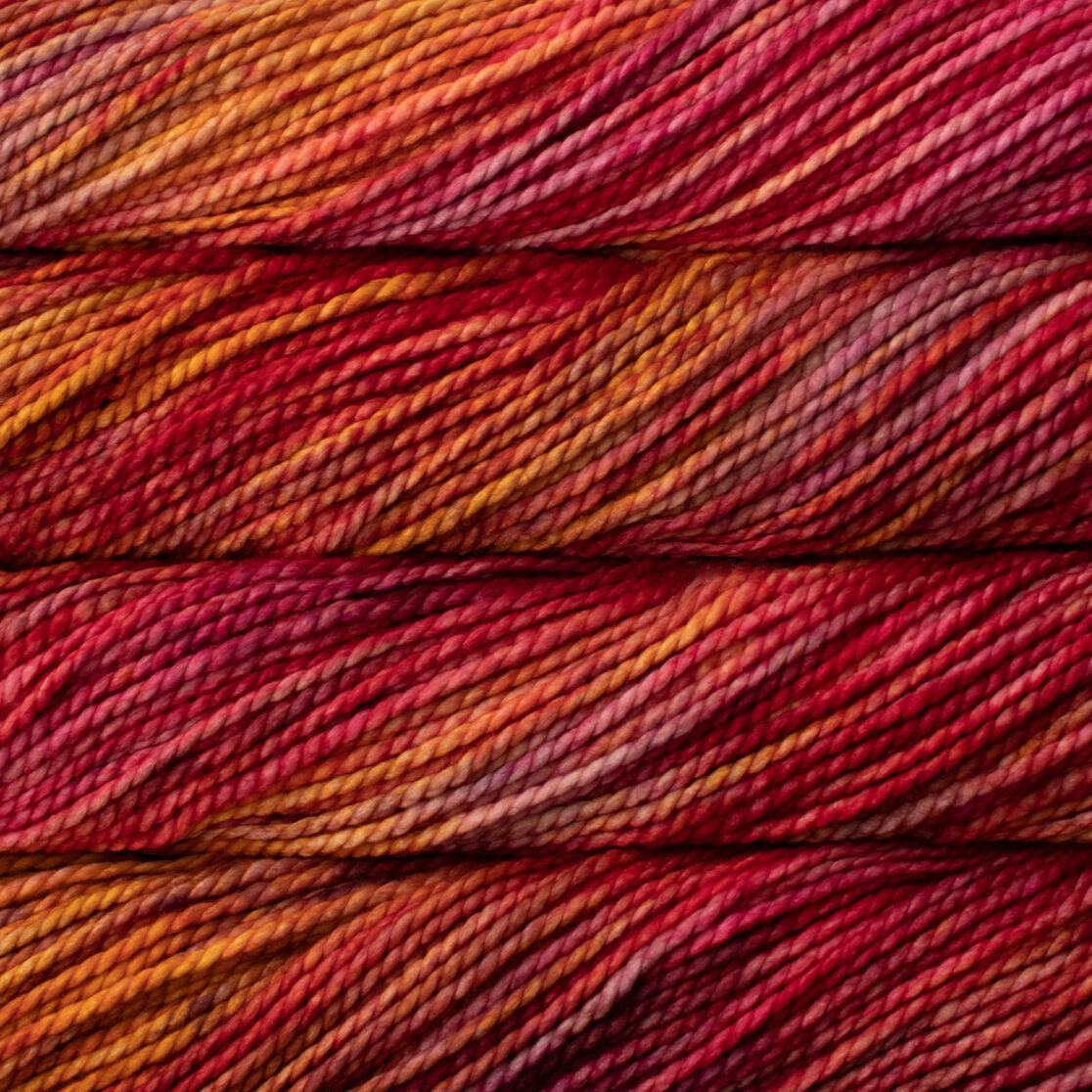 Artisanal Bulky Wool Yarn, Hand-Dyed Variegated Bohemian Crafting - front view