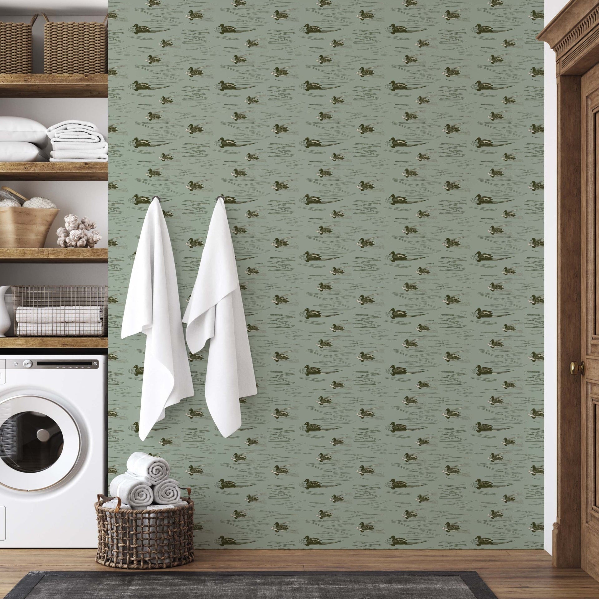 Mallard Wallpaper by Cassandra Zaniboni Removable Peel and Stick