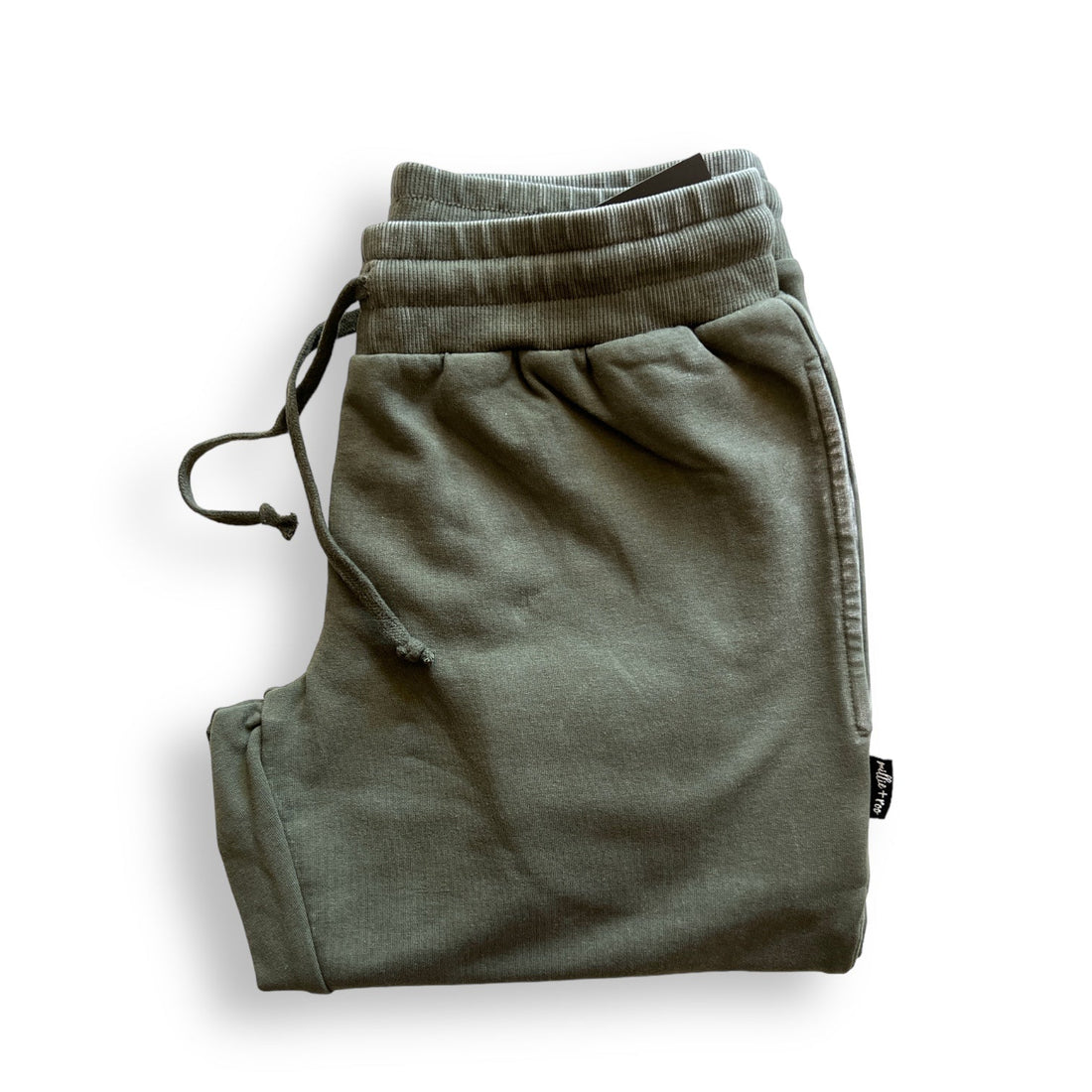 Women's Organic Cotton Moss Snow Wash Joggers Casual Comfort Pants - Image 4