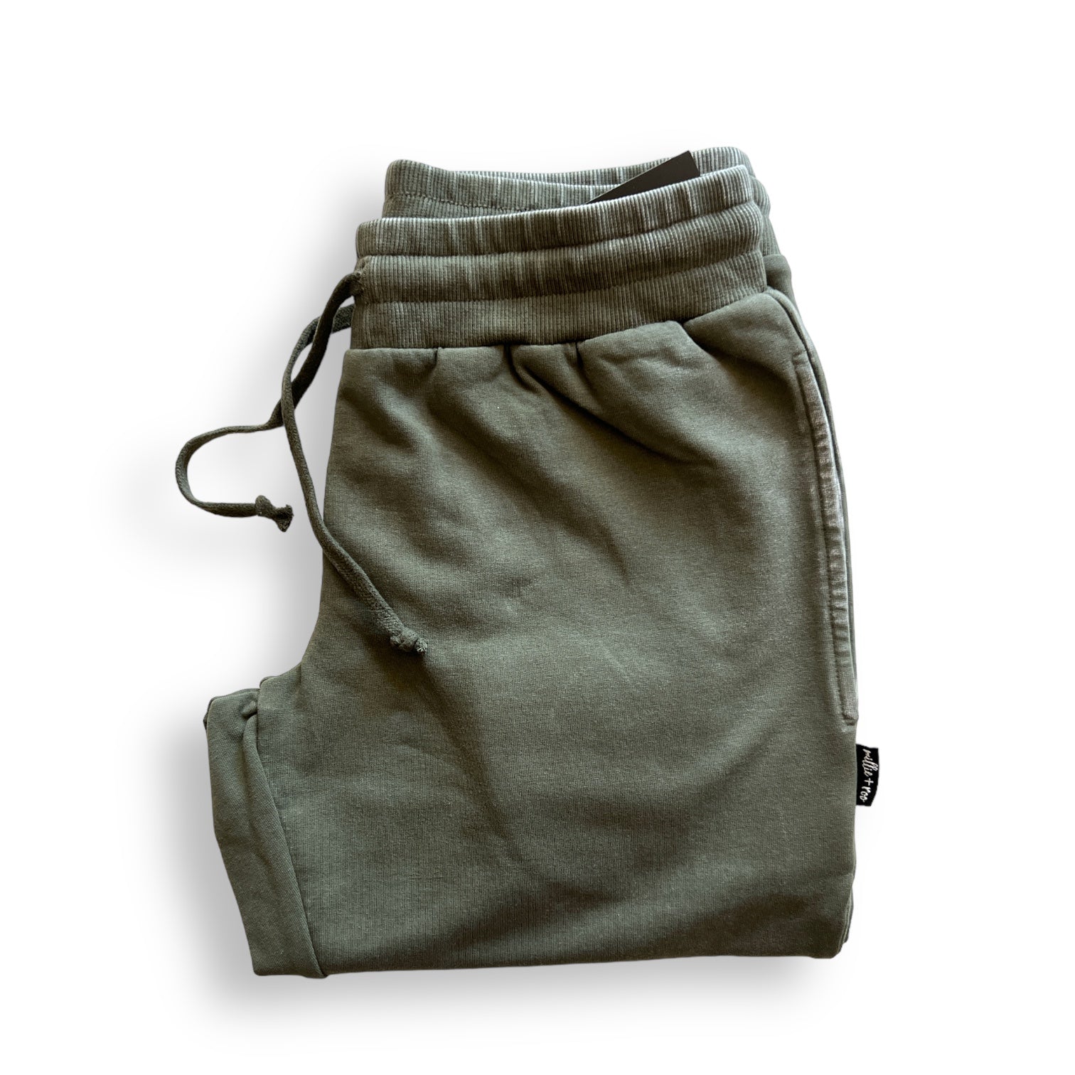 Women's Organic Cotton Moss Snow Wash Joggers Casual Comfort Pants - Image 4