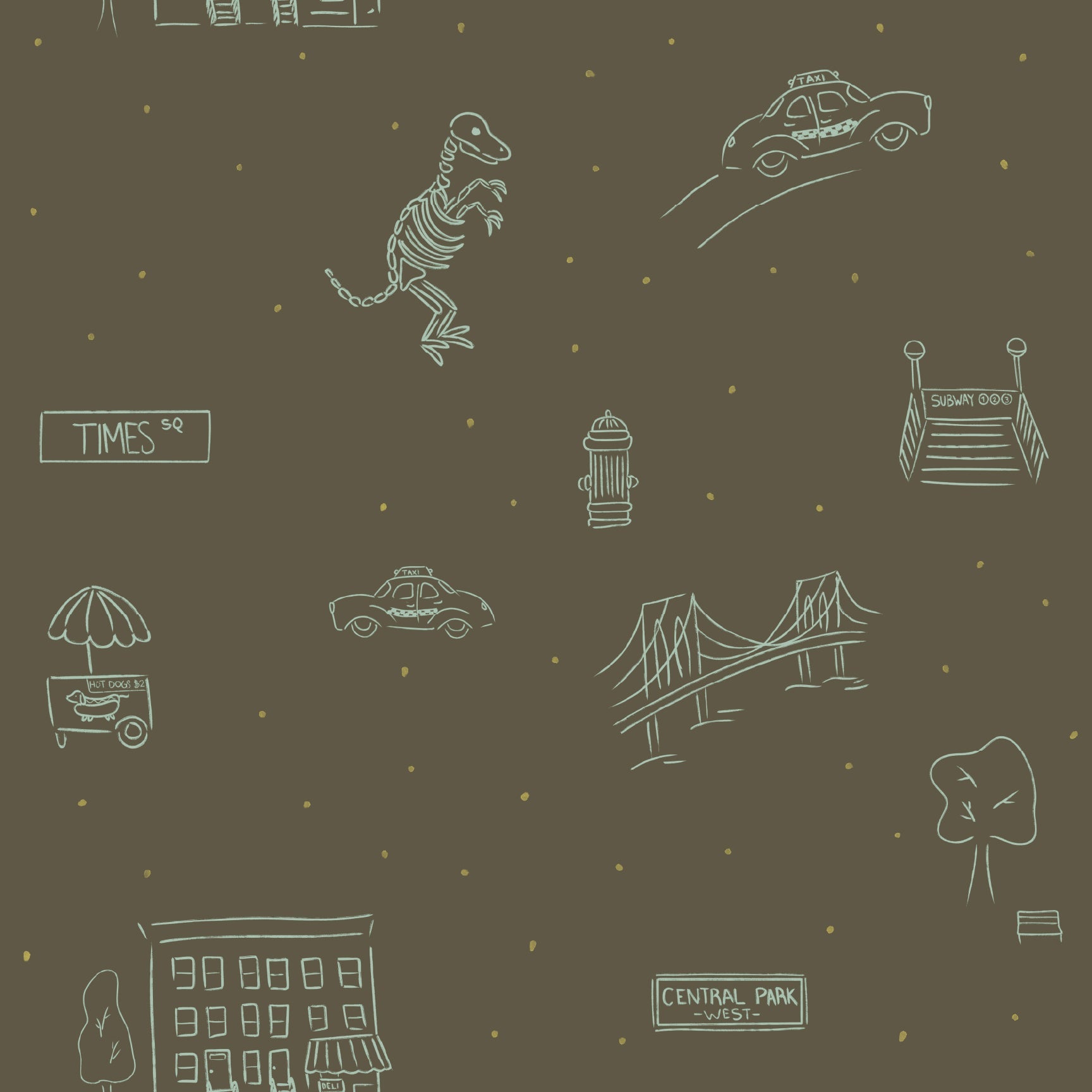 Manhattan Wallpaper by The Lil Dills Shop