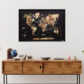 Map on Board LED 2.0 Smokey Wall Decor with Integrated Lighting