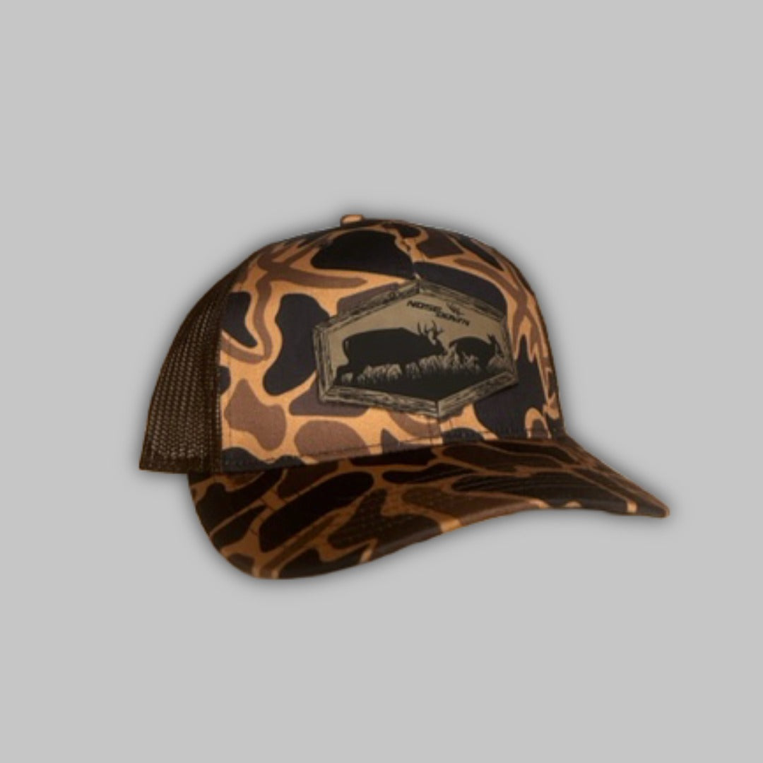 Buck Chase Trucker Hat - Deer Hunting Patch Snapback Cap
