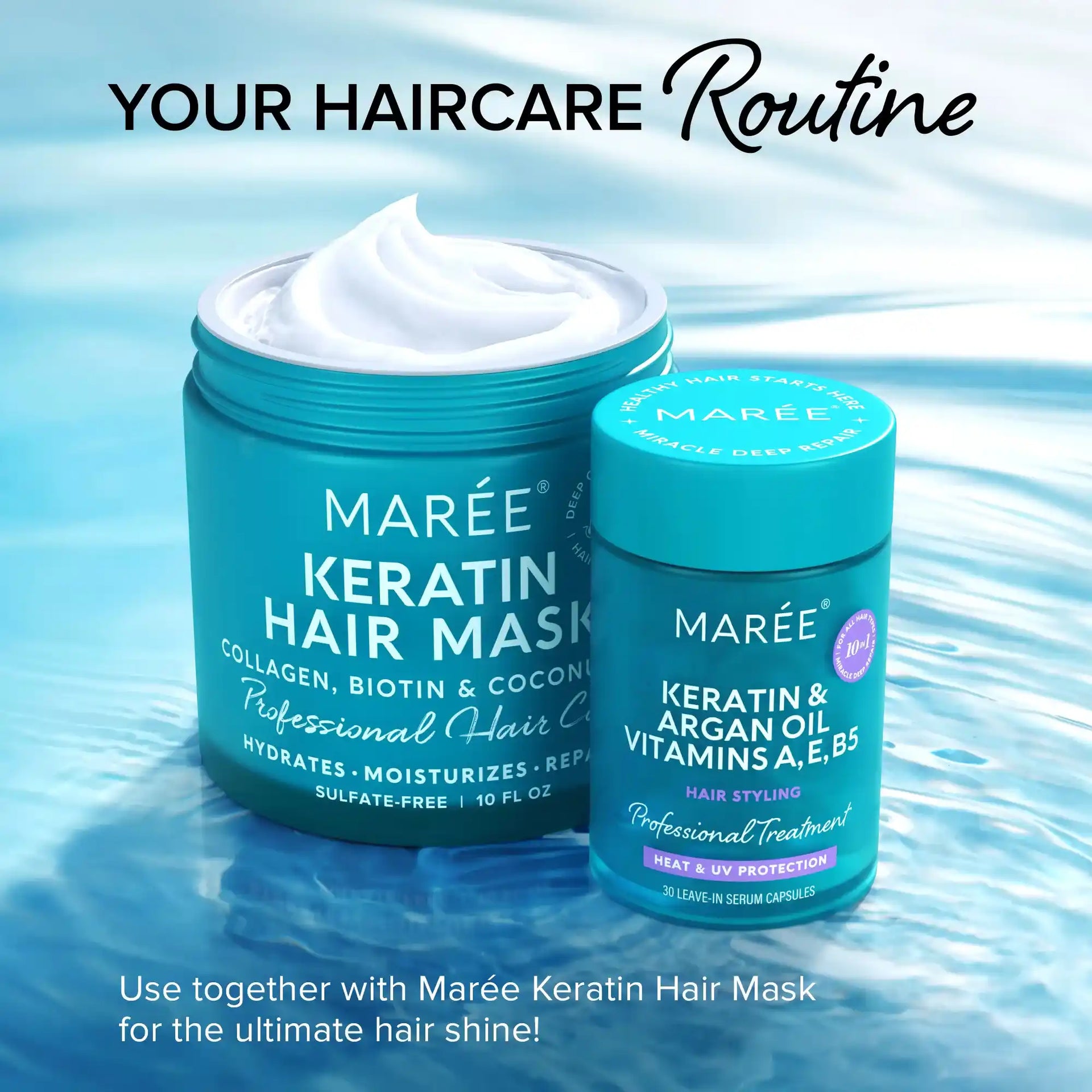 Keratin and Argan Oil Hair Repair Serum Capsules 30 Count - Image 7
