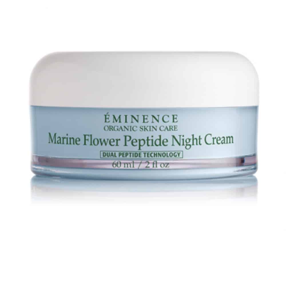 Jar of Eminence Marine Flower Peptide Night Cream for overnight skin repair and hydration