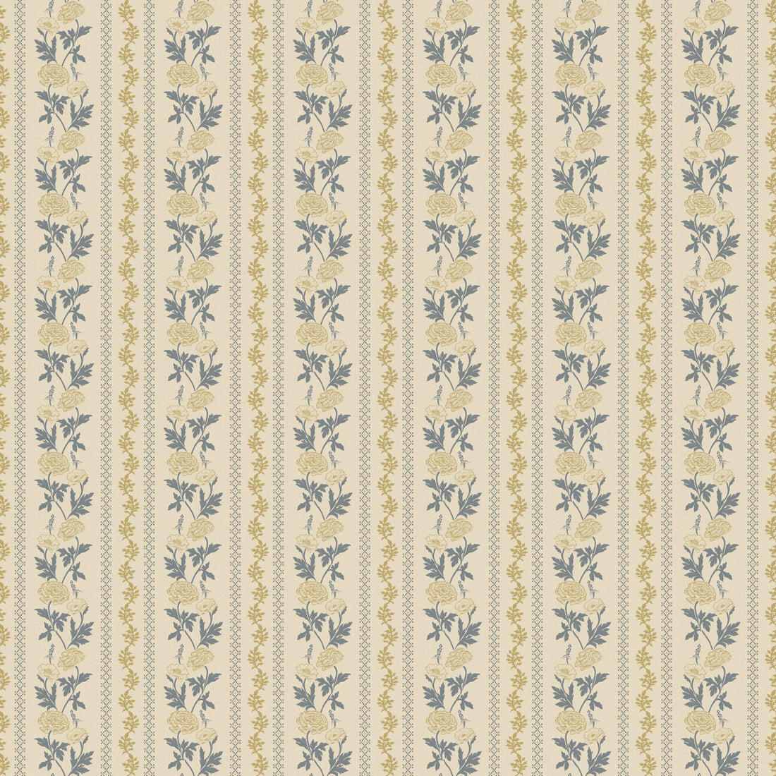 Marisol Floral Wallpaper in Green, Gold, Cream and Rose