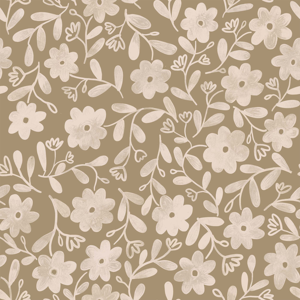Markie Floral Bohemian Wallpaper by Christy Beasley
