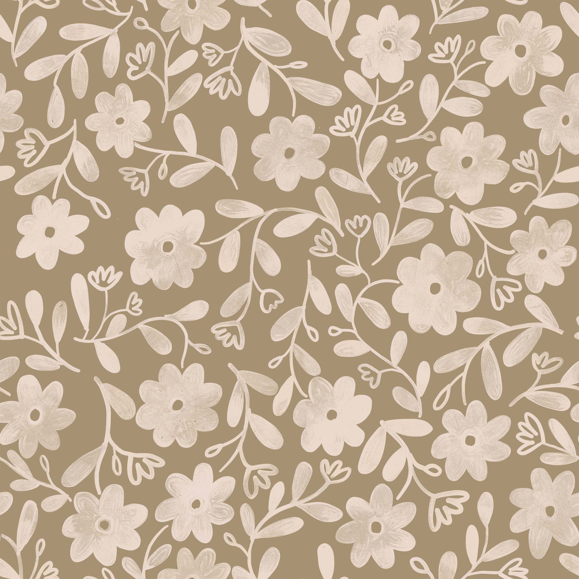 Markie Floral Bohemian Wallpaper by Christy Beasley
