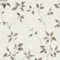 Augustus Patterned Peel and Stick Wallpaper, Cream and Charcoal-Grey
