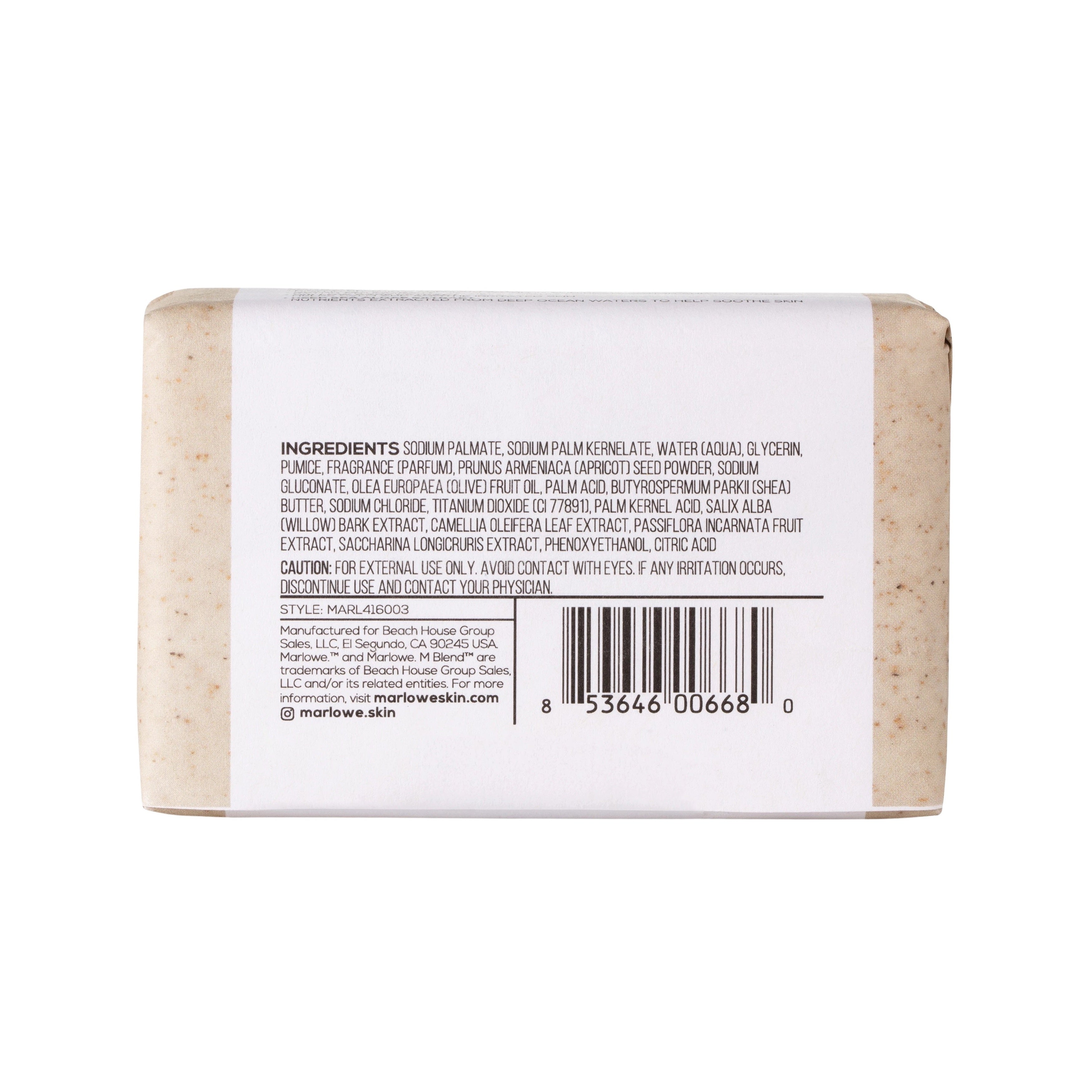Marlowe. Body Scrub Soap Bar No. 102