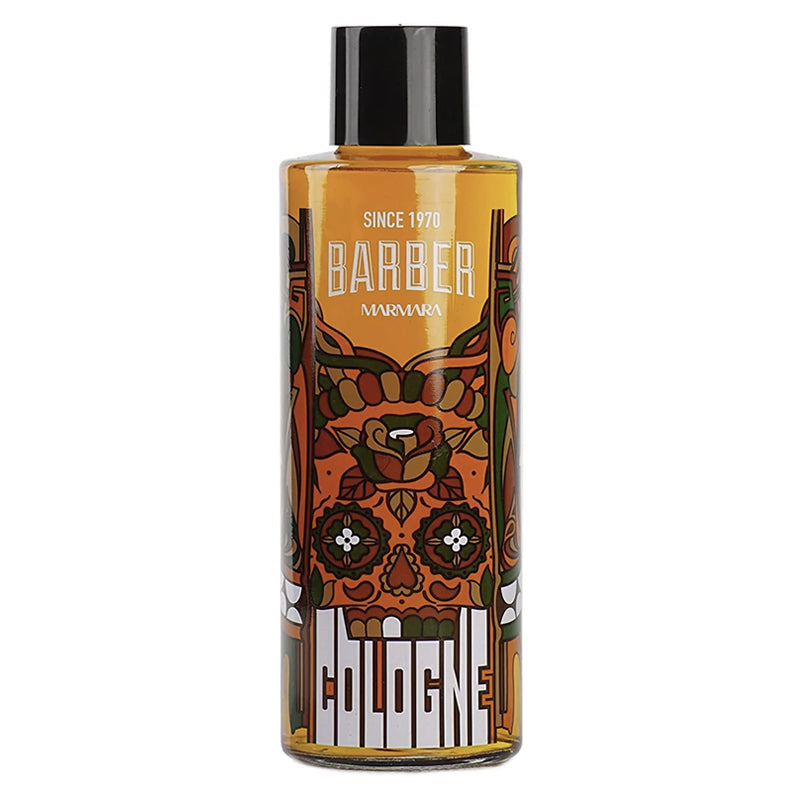 Marmara Barber Aftershave Cologne Amikoo in a 500ml orange and black spray bottle