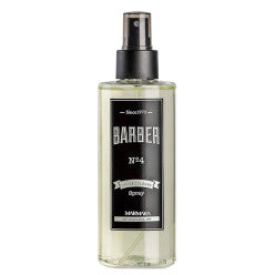 Bottle of Marmara Barber Aftershave Cologne No.4, professional grooming product for men.