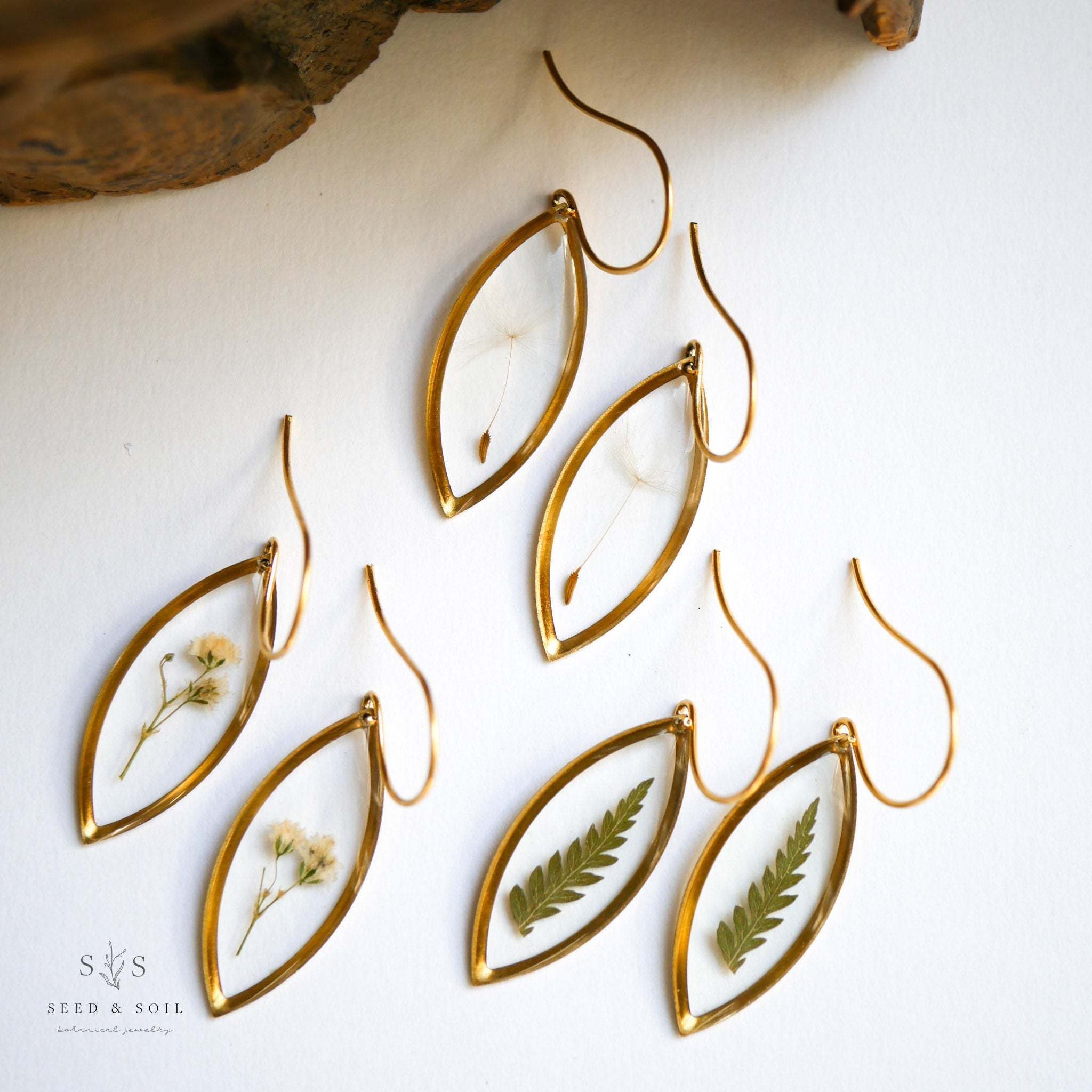 Marquise Botanical Earrings