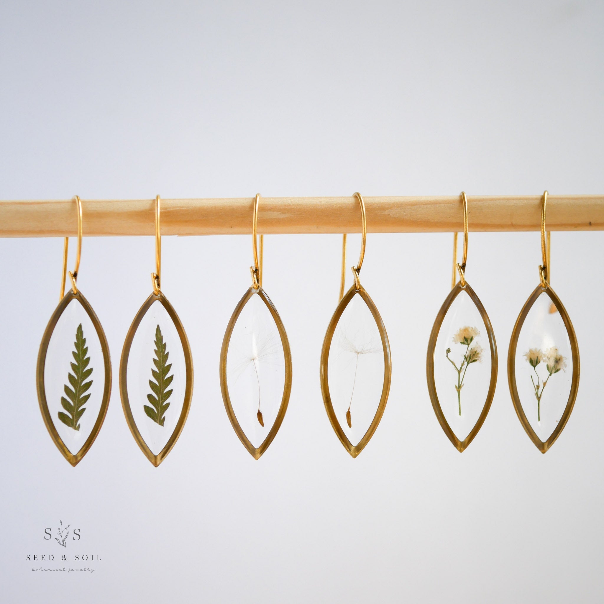 Marquise Botanical Earrings