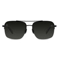 The Marshall Matte Black navigator sunglasses featuring a classic 80s-inspired silhouette.