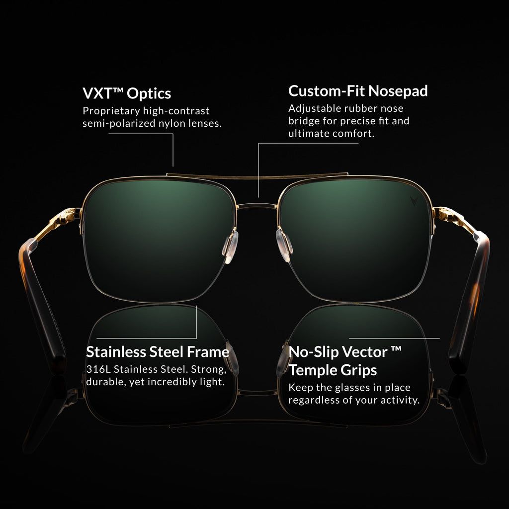 The Marshall Navigator Sunglasses in Gold Finish