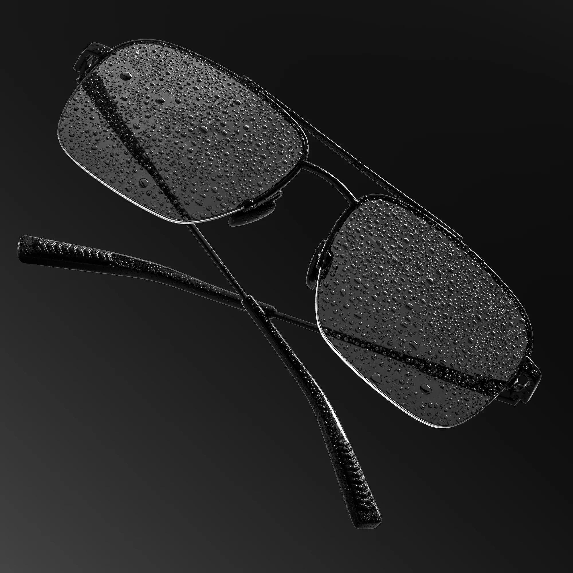 The Marshall Matte Black Navigator Sunglasses
