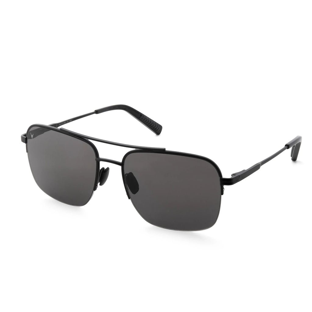The Marshall Matte Black Navigator Sunglasses