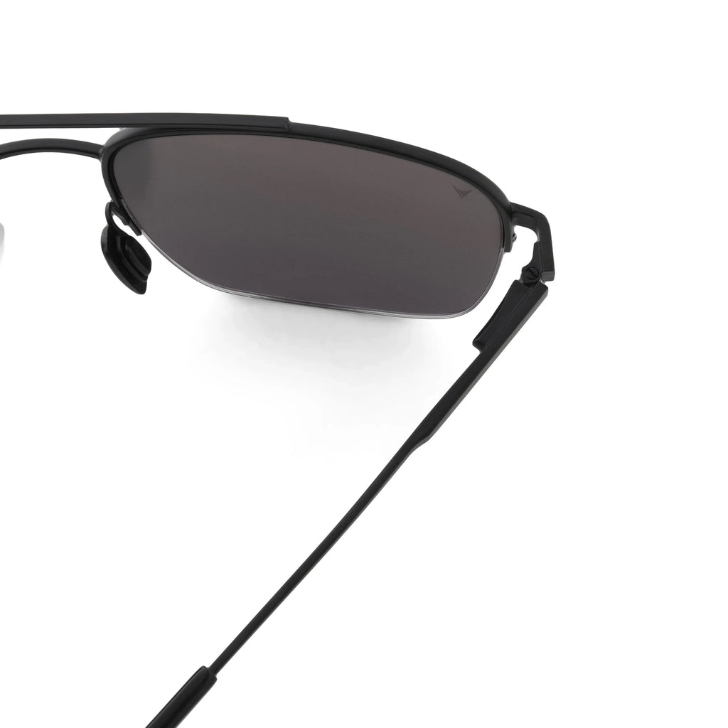 The Marshall Matte Black Navigator Sunglasses