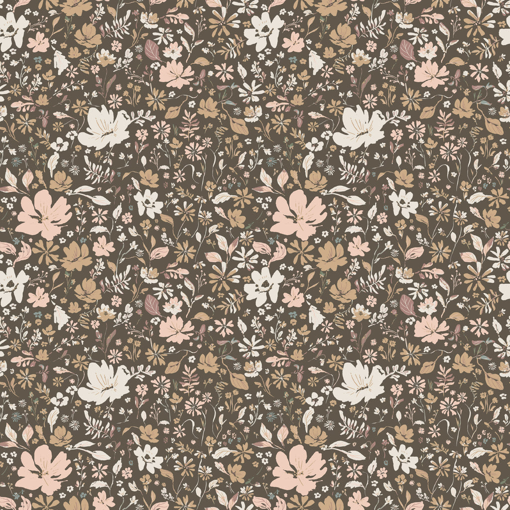 Martie Floral Removable Wallpaper in Pink and Sage-Green
