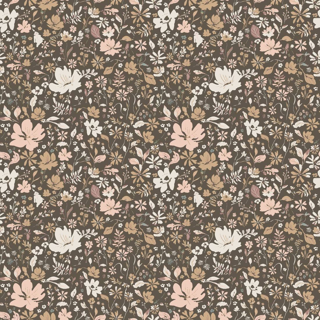 Martie Floral Removable Wallpaper in Pink and Sage-Green