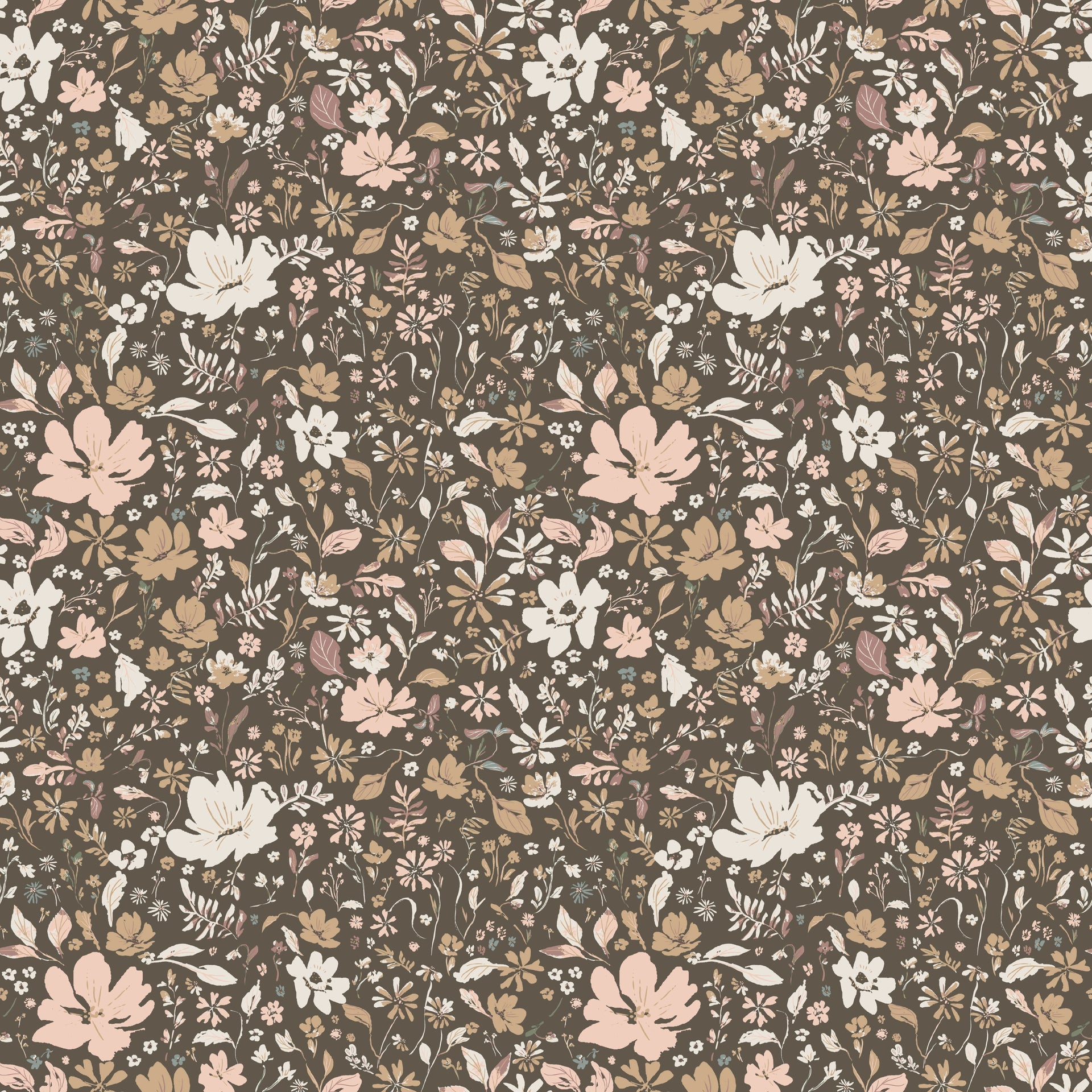 Martie Floral Removable Wallpaper in Pink and Sage-Green