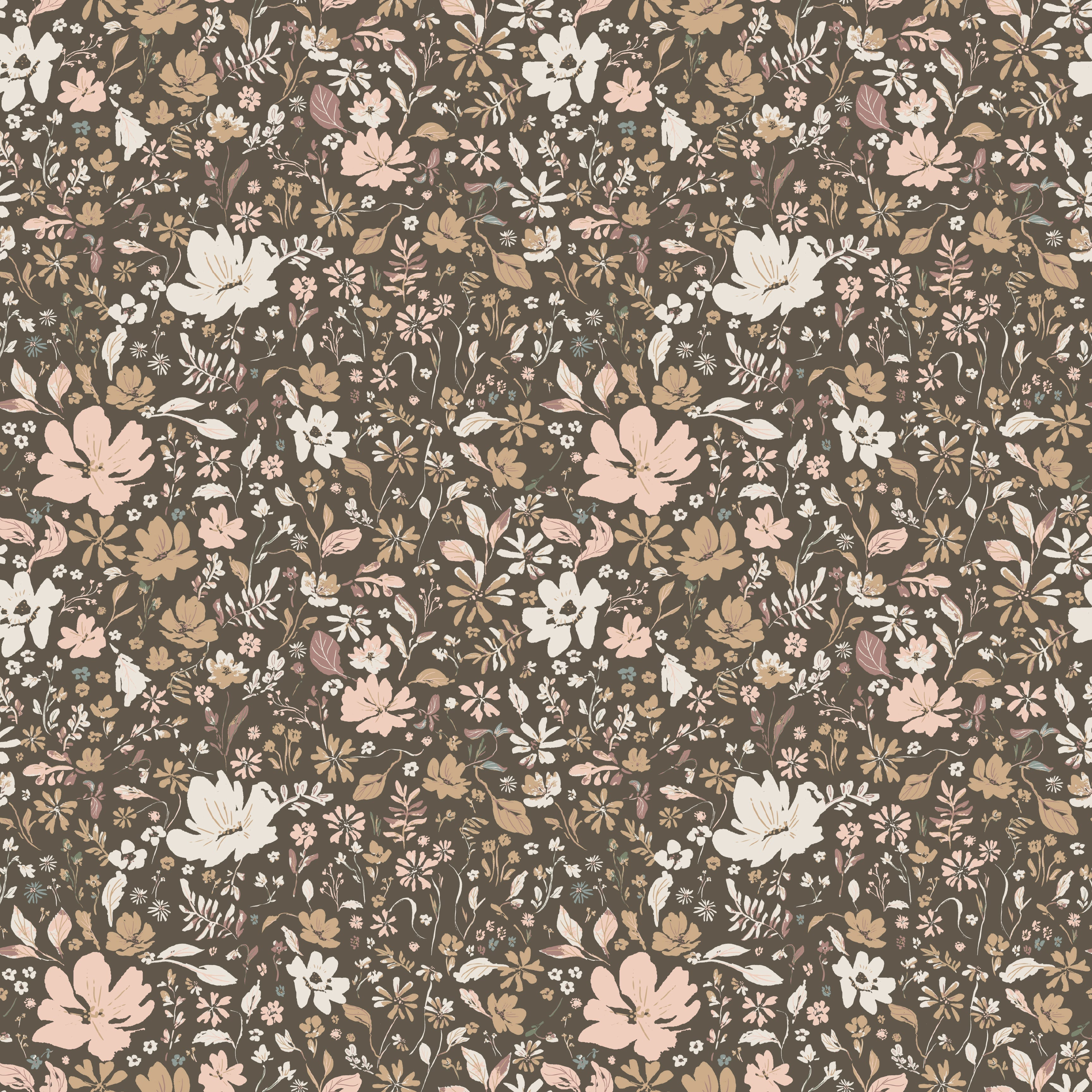 Martie Floral Removable Wallpaper in Pink and Sage-Green