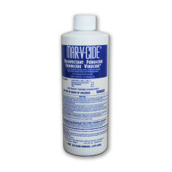 16oz bottle of Mar-V-Cide Germicidal Disinfectant with white and blue label design.