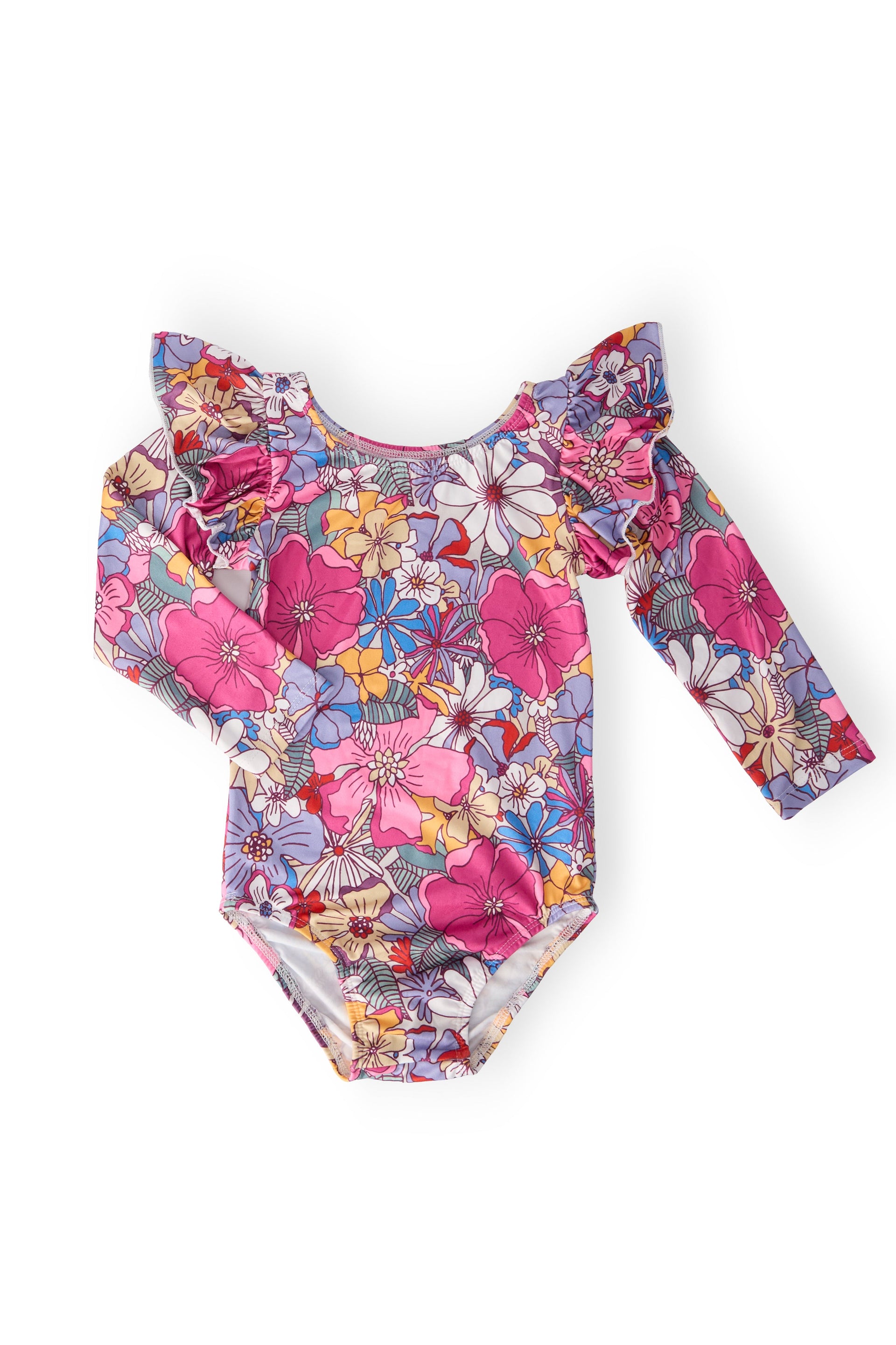 Mauve What's Up Buttercup L/S Flutter Sleeve Leotard