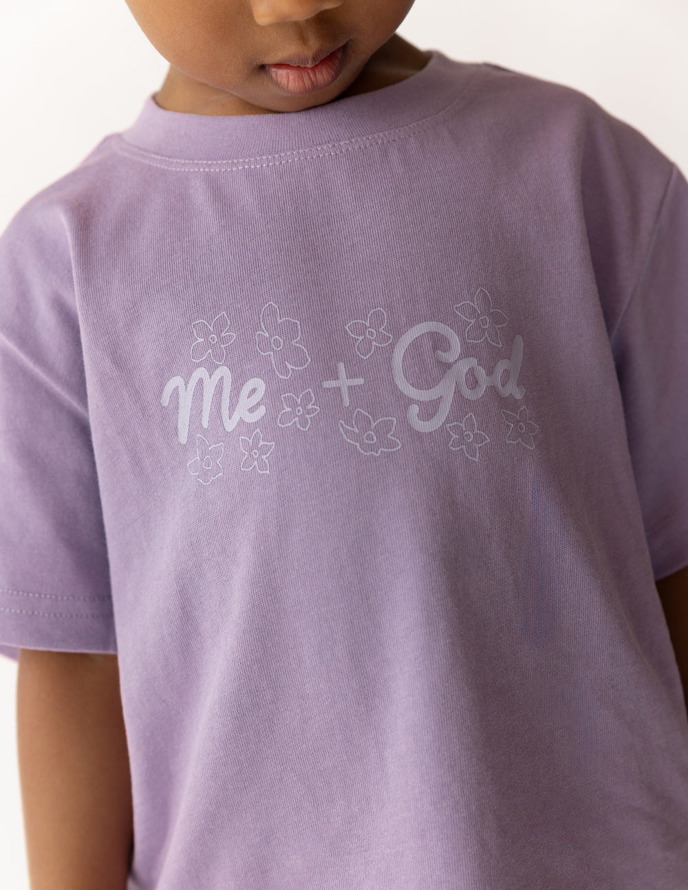 Me Plus God Kids Tee - Comfortable Oversized Christian Graphic Top