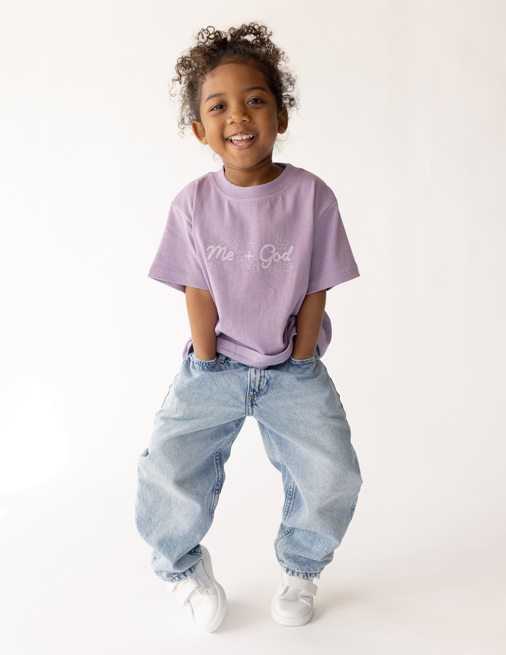 Me Plus God Kids Tee - Comfortable Oversized Christian Graphic Top