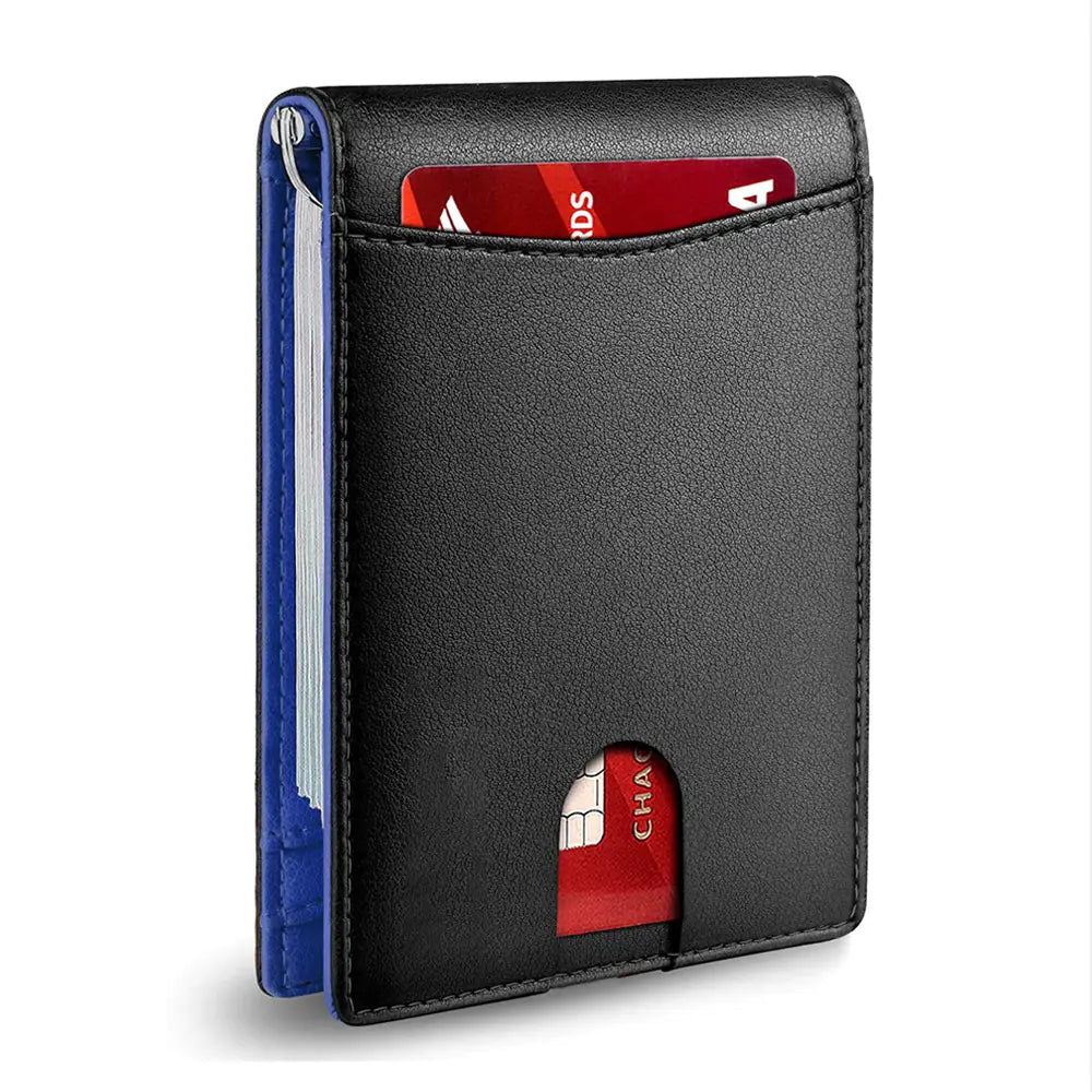 Men's Carbon Fiber Wallet with Anti-Theft Money Clip
